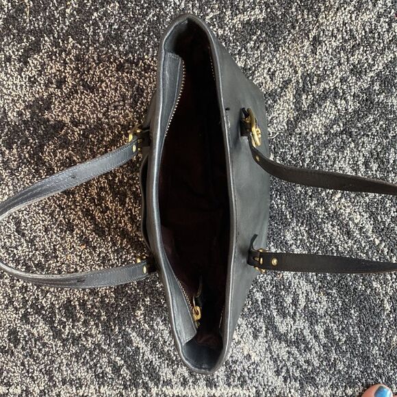 Authentic Coach 9846 Black Leather Legacy West Mini Market Purse Small Tote - Picture 13 of 13